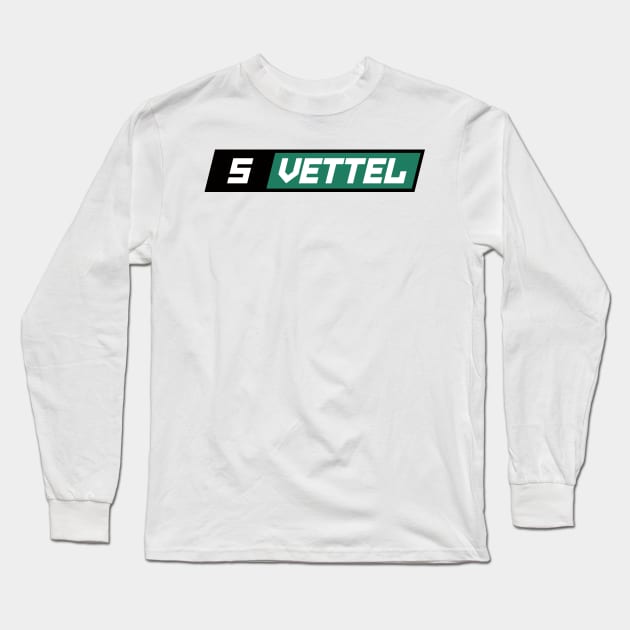 Sebastian Vettel 5 F1 Driver Long Sleeve T-Shirt by petrolhead